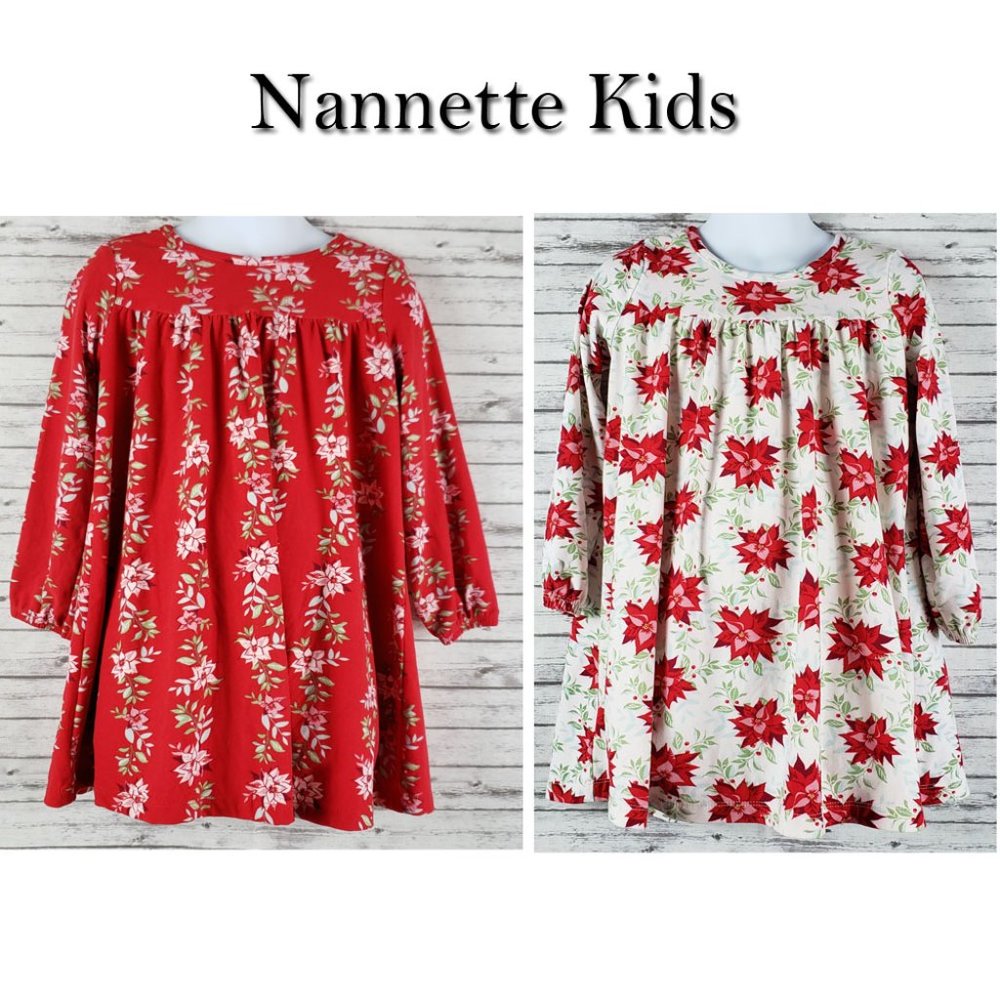 2 Nannette Kids Christmas Dresses Sz 3T